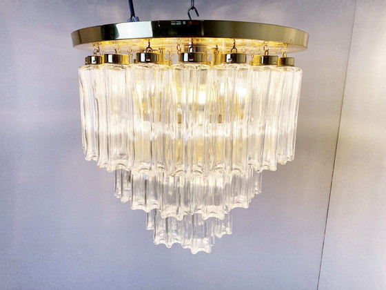 Image 1 of Flush mount chandelier by Glashutte Limburg, 1970s