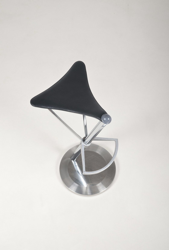 Image 1 of Spanish postmodernist bar stool 'Frenesi' designed by Transatlàntic, 1984