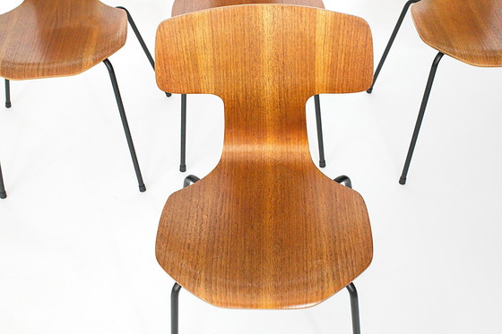 Image 1 of Sedie 3103 Hammer di Arne Jacobsen per Fritz Hansen | Set di 4 anni &#39;60 | teak