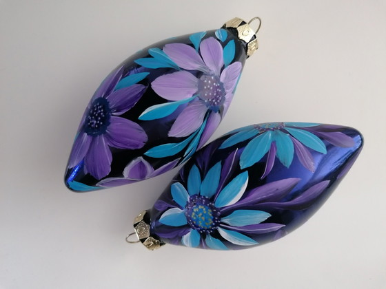 Image 1 of Hand-painted Christmas baubles, Artist Evalien Ritmeester