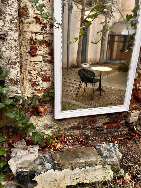 Image 1 of Special Mirror, White Frame, Can Also Be Outside In The Garden