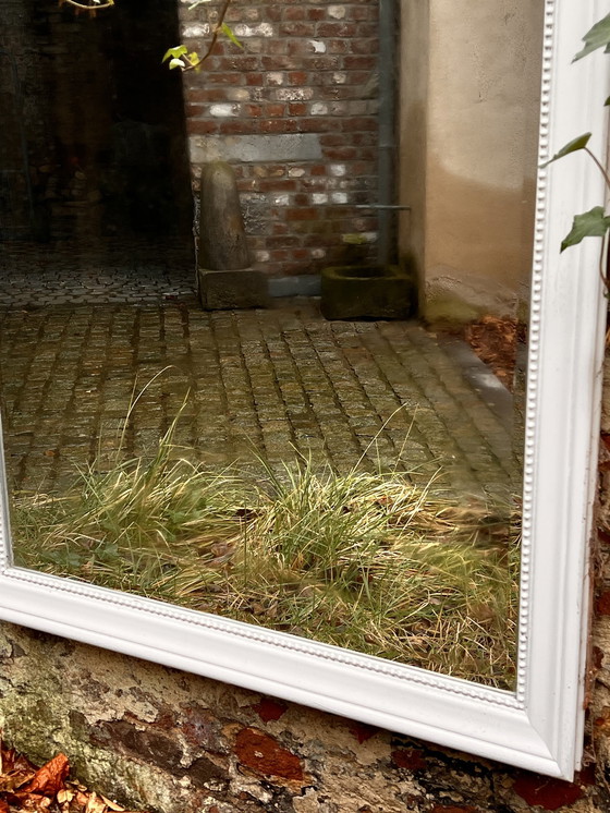 Image 1 of Special Mirror, White Frame, Can Also Be Outside In The Garden