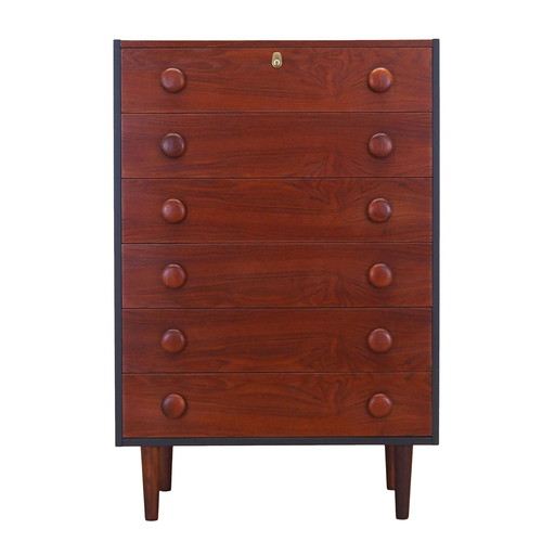 Teak Chest Of Drawers, Danish Design, 1970S, Production: Denmark