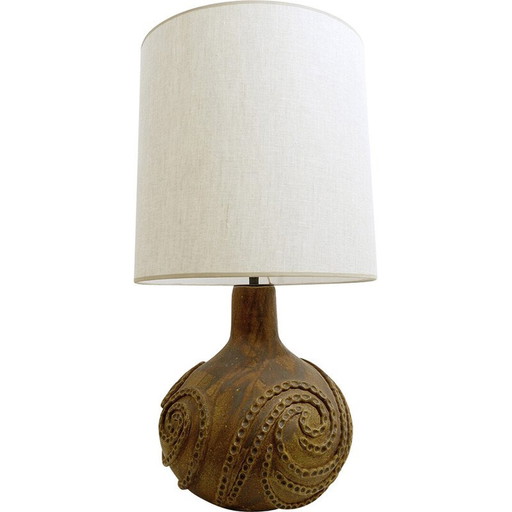 Lampada da tavolo in ceramica di metà secolo, Belgio, anni '60