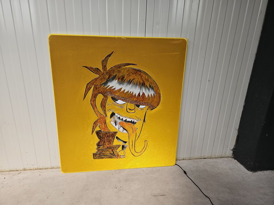 Image 1 of Gorillaz artwork large, illuminated