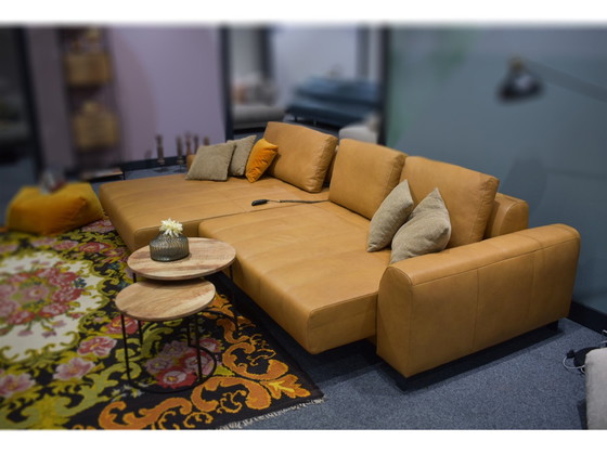 Image 1 of Leather sofa with seat depth adjustment leather couch leather corner sofa sofa couch sofa bed