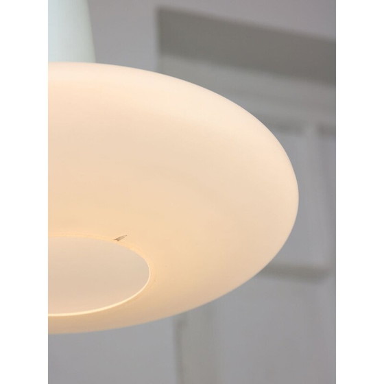 Image 1 of Lampada a sospensione vintage in ottone e opalino, Italia