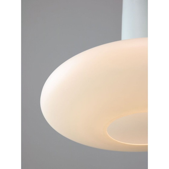 Image 1 of Lampada a sospensione vintage in ottone e opalino, Italia