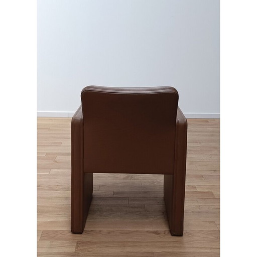 Vintage Thf armchair in wood and leather by Poltrona Frau, 1990