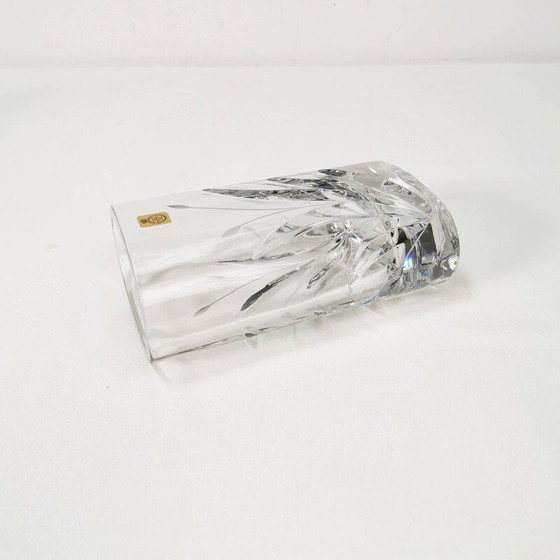 Image 1 of Vintage oval crystal vase by Bleikristal, Germany 1960s