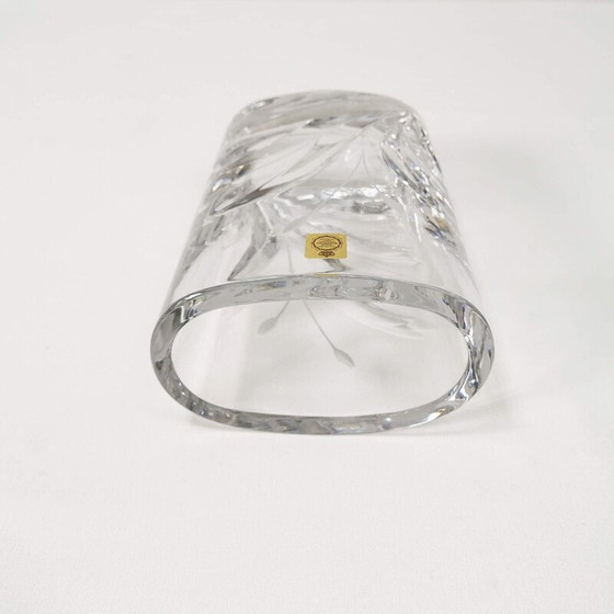 Image 1 of Vintage oval crystal vase by Bleikristal, Germany 1960s