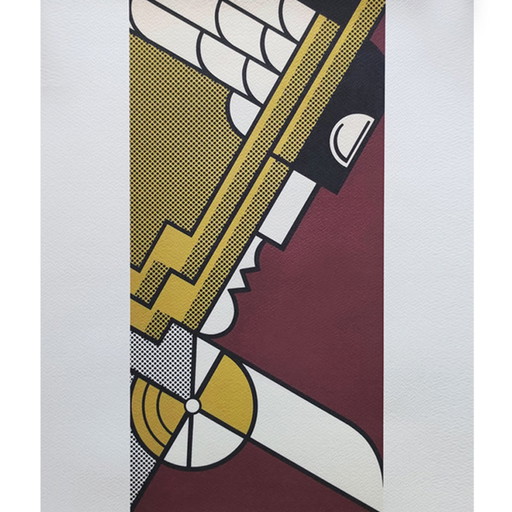 Vintage Roy Lichtenstein "Salute To Aviation Corlett 63" Limited Edition Lithograph – lithos zeefdrukken (photo 2 of 8)