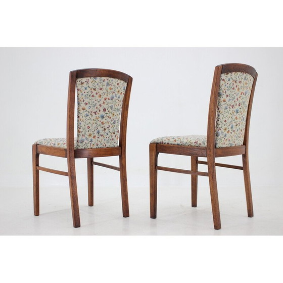 Image 1 of Set of 4 vintage beechwood dining chairs, Czechoslovakia 1950s