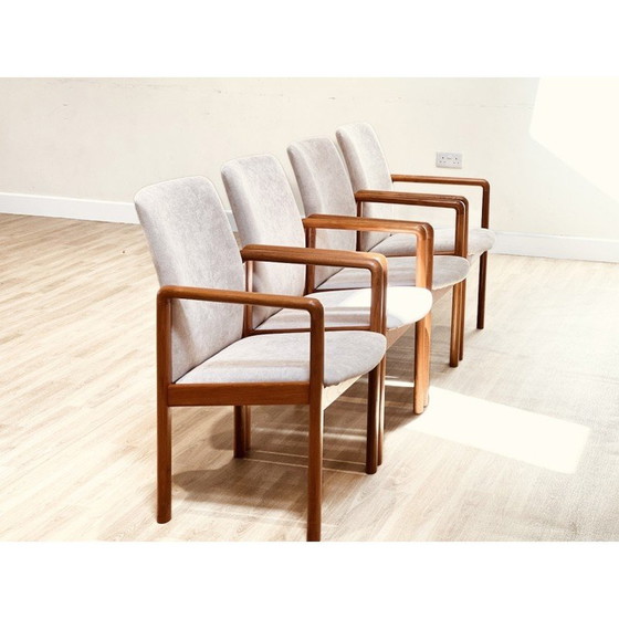 Image 1 of Set of 4 vintage teak armchairs from Dyrlund, Denmark 1960