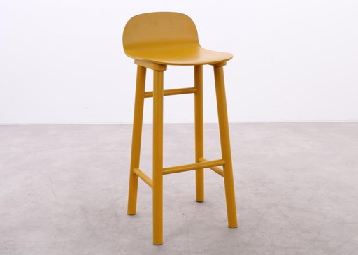  Dum Office Beech Shell Barstool Yellow