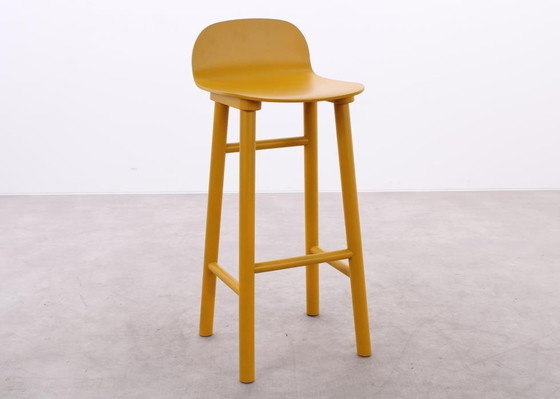 Image 1 of  Dum Office Beech Shell Barstool Yellow