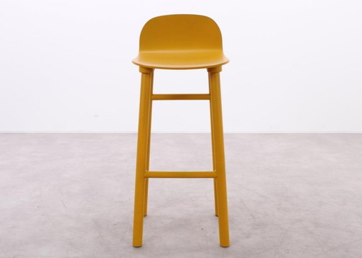  Dum Office Beech Shell Barstool Yellow