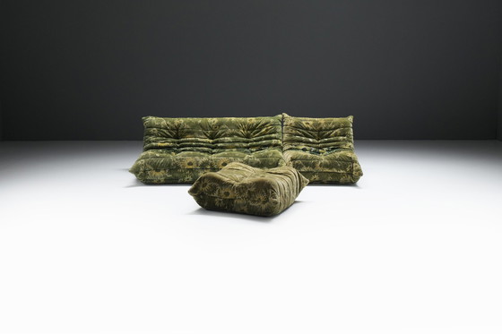 Image 1 of Rare Togo Set In Its Original Fabric By Michel Ducaroy For Ligne Roset France.