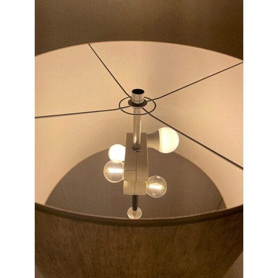 Image 1 of Pair of vintage Space Age chrome table lamps, 1970