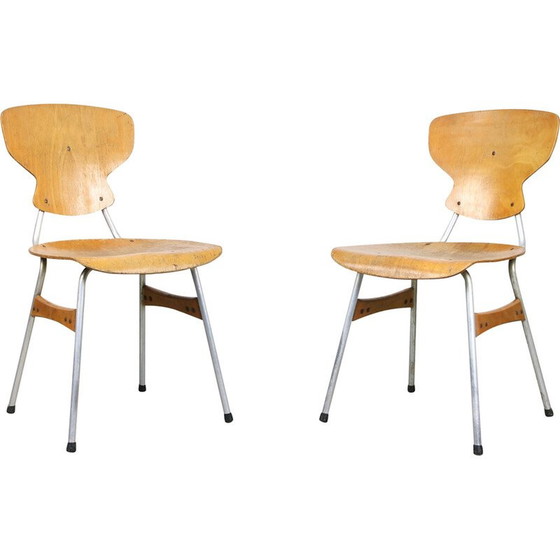 Image 1 of Pair of mid-century plywood chairs by Niko Kralj