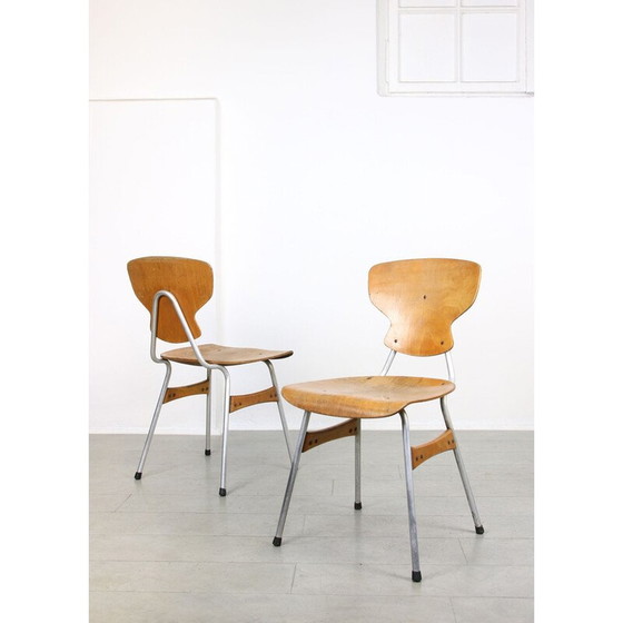 Image 1 of Pair of mid-century plywood chairs by Niko Kralj