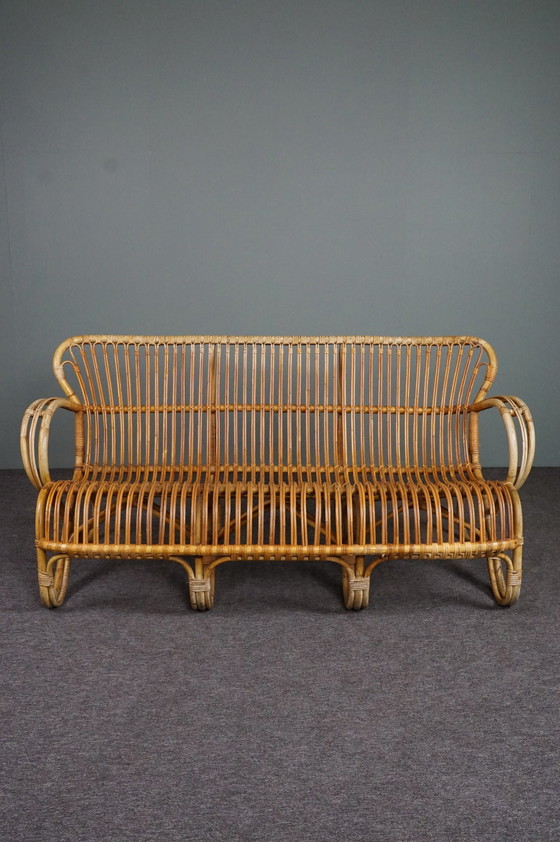 Image 1 of Dutch design 1950s handmade 3 seater sofa