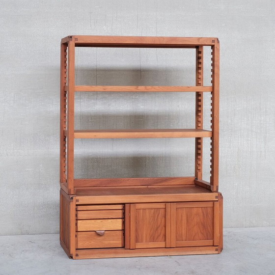 Image 1 of Vintage B10 elm wood bookshelf by Pierre Chapo, France 1960