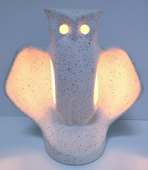 Design Ceramic Owl Lamp 80s