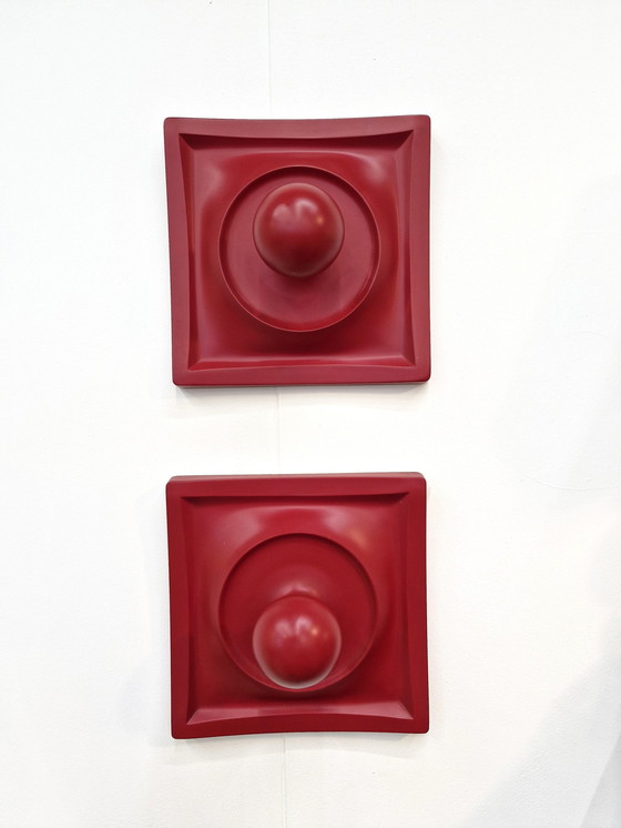 Image 1 of Vintage Coat Rack Hook / Sphere Red Space Age