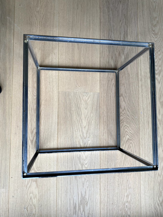 Image 1 of Side Table Of Chrome With Two Glass Plates