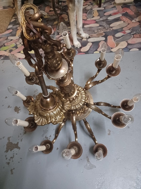 Image 1 of Solid Bronze Chandelier