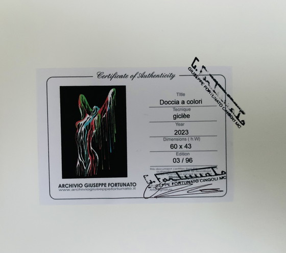 Image 1 of Giuseppe Fortunato: “Doccia A Colori, 2023”. N. 3/96. Giclée firmato.