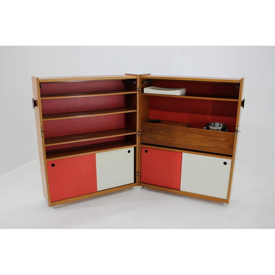 Image 1 of Vintage teak folding bar cabinet by Johannes Andersen, Denmark 1960s