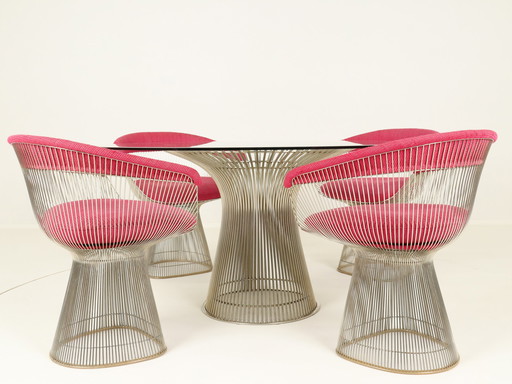 Wire Dining Set By Warren Platner For Knoll International, Us, 1980S