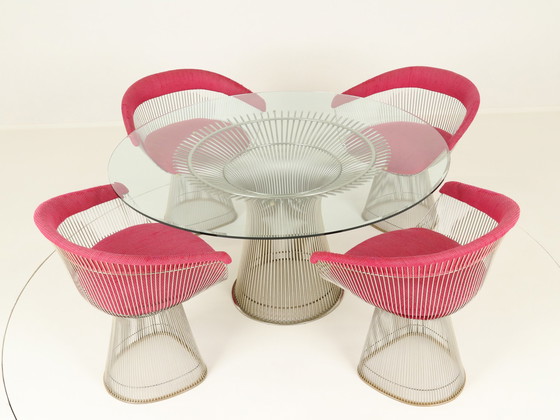 Image 1 of Wire Dining Set By Warren Platner For Knoll International, Us, 1980S