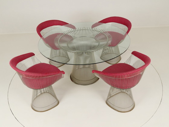 Image 1 of Wire Dining Set By Warren Platner For Knoll International, Us, 1980S