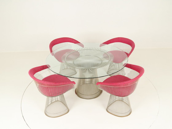 Image 1 of Wire Dining Set By Warren Platner For Knoll International, Us, 1980S