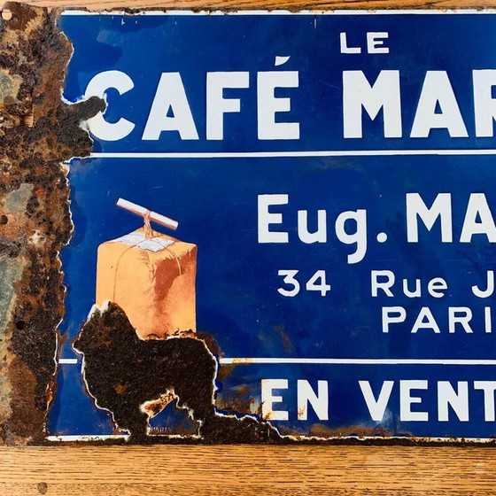 Image 1 of Vintage enamelled plaque le café Martin