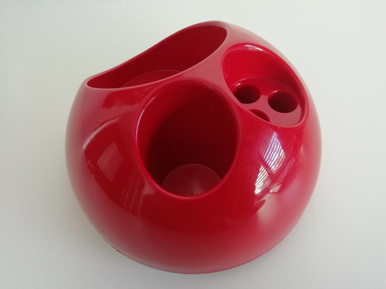 Image 1 of Gedy Hasuike Toothbrush Holder Or Desk Organizer Red