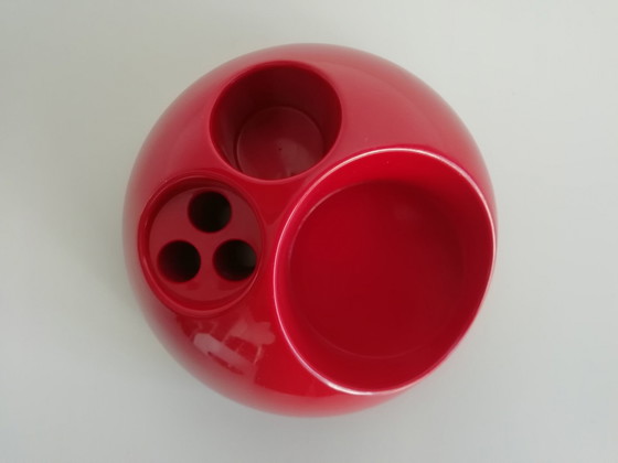 Image 1 of Gedy Hasuike Toothbrush Holder Or Desk Organizer Red