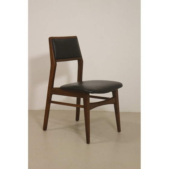 Image 1 of Set of 4 vintage walnut dining chairs by Foster McDavid, 1970