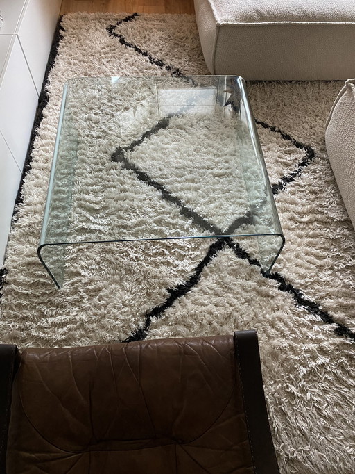 Vintage FIAM Italia Ponte coffee table crystal glass