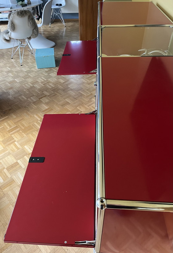 Image 1 of USM Haller highboard in red