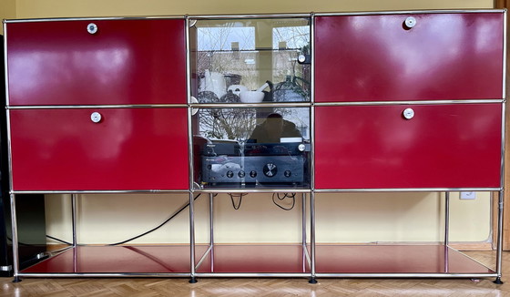 Image 1 of USM Haller highboard in red