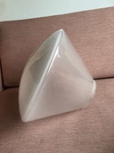 Vintage hanging lamp - glass/metal - art deco style
