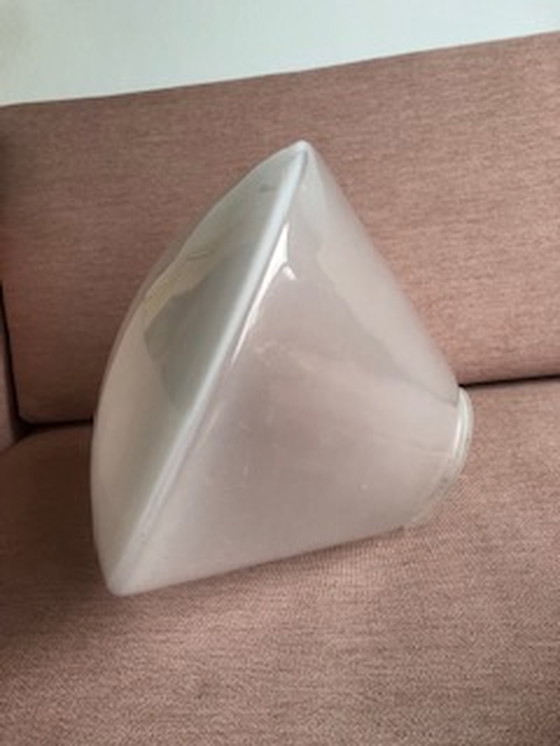 Image 1 of Vintage hanging lamp - glass/metal - art deco style