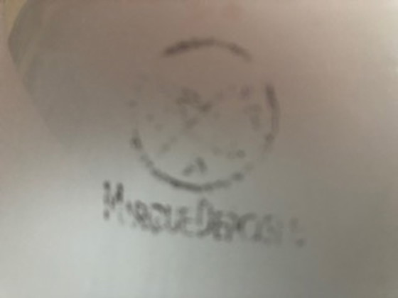 Image 1 of Vintage hanging lamp - glass/metal - art deco style