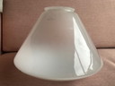 Vintage hanging lamp - glass/metal - art deco style