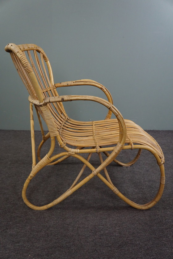 Image 1 of Rattan Dutch Design Style Belse 8 armchair, 1950