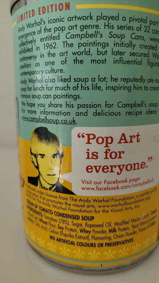 Image 1 of 4x Andy Warhol Campbell's Tomato Soup Limited tin